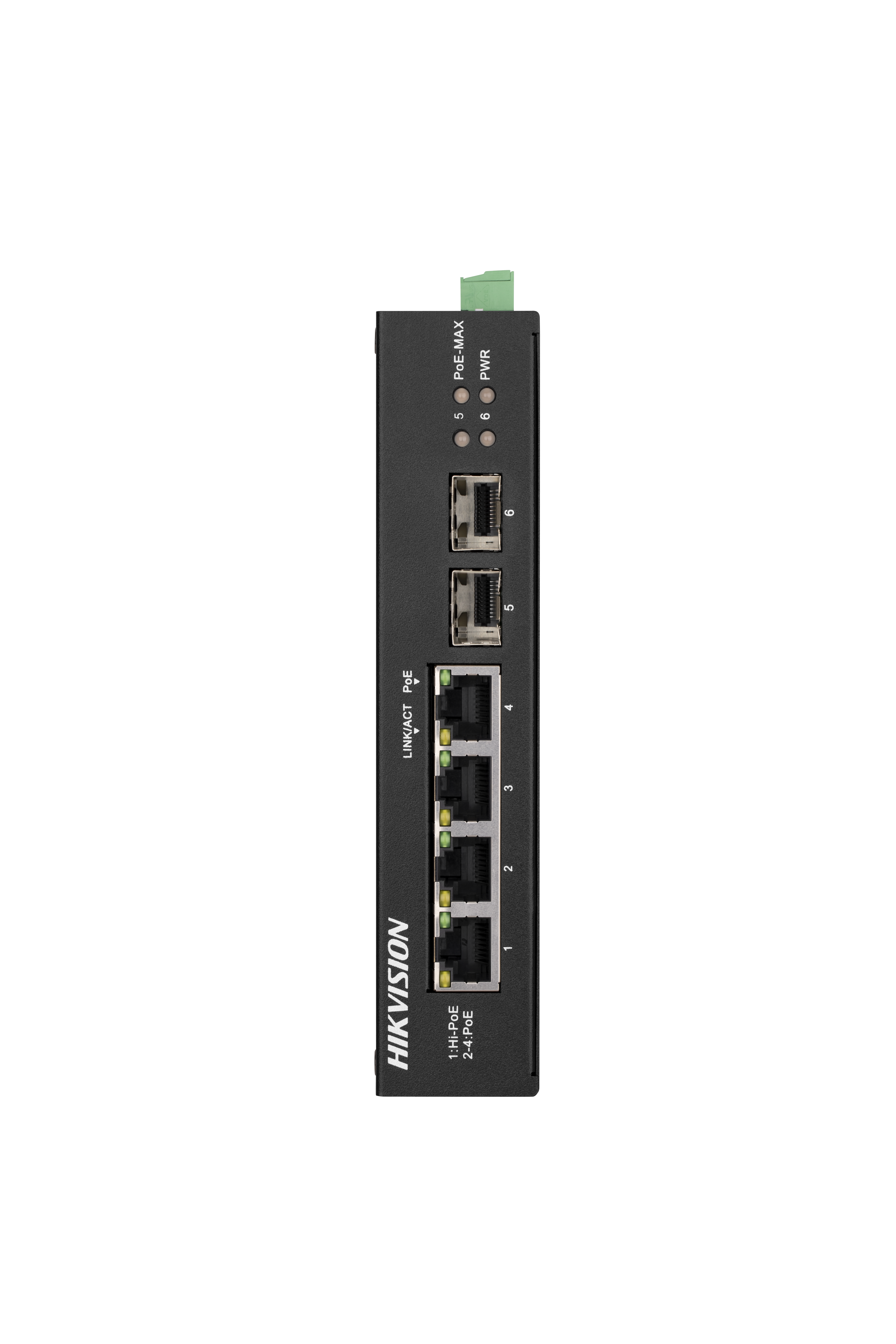 DS-3T0506HP-E/HS(O-STD) — 4-Port PoE + 2-Port SFP Gigabit-Switch für Industrieeinsatz