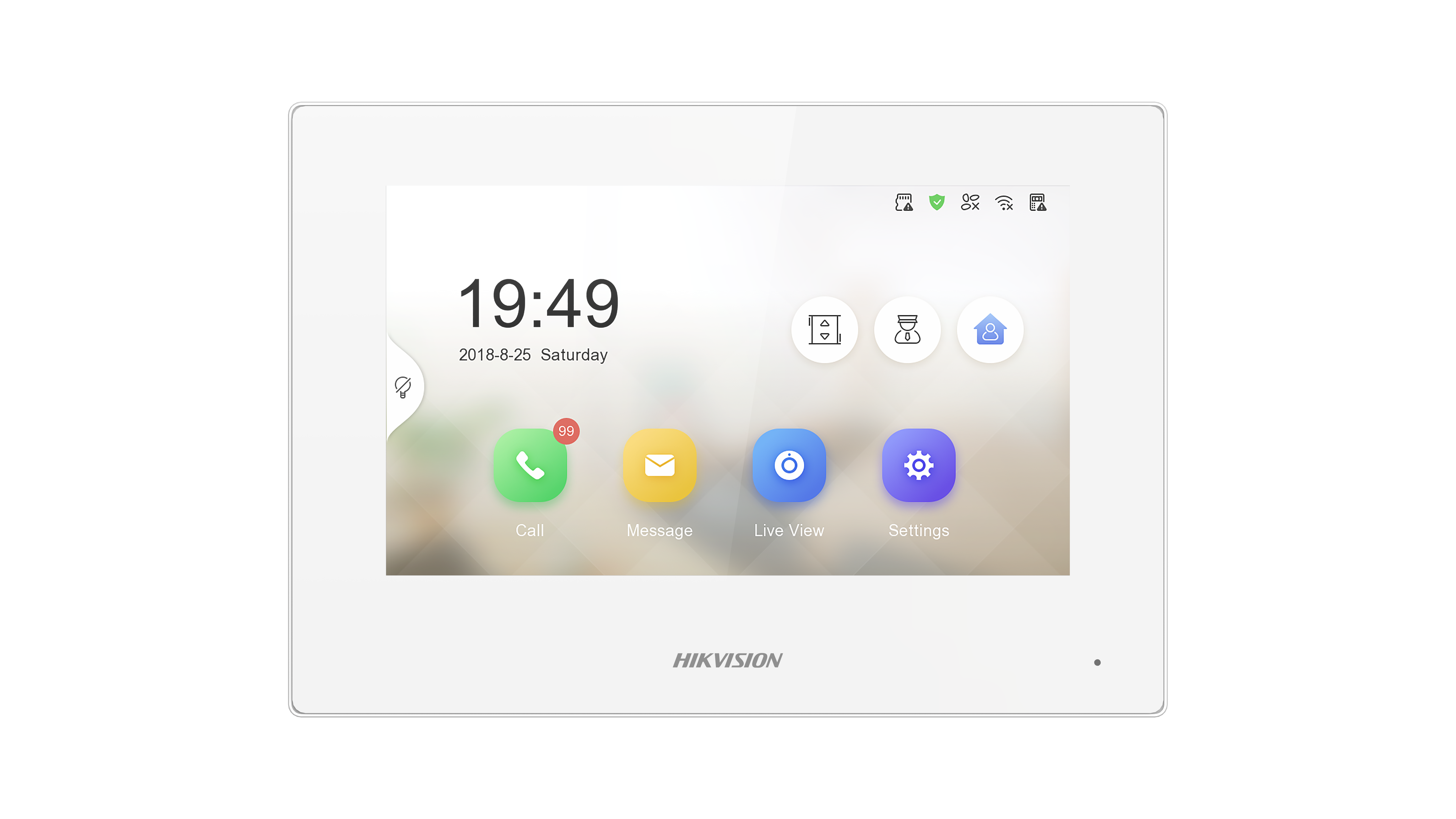 DS-KH6320-WTE1-W(O-STD)(Europe BV) — IP-Türsprechanlage Innenstation mit 7" Touchscreen
