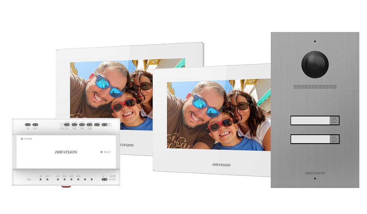 DS-KIS702Y(O-STD)/DS-KIS7022Y-S Hikvision Villa Zwei-Draht Video-Sprechanlage Set