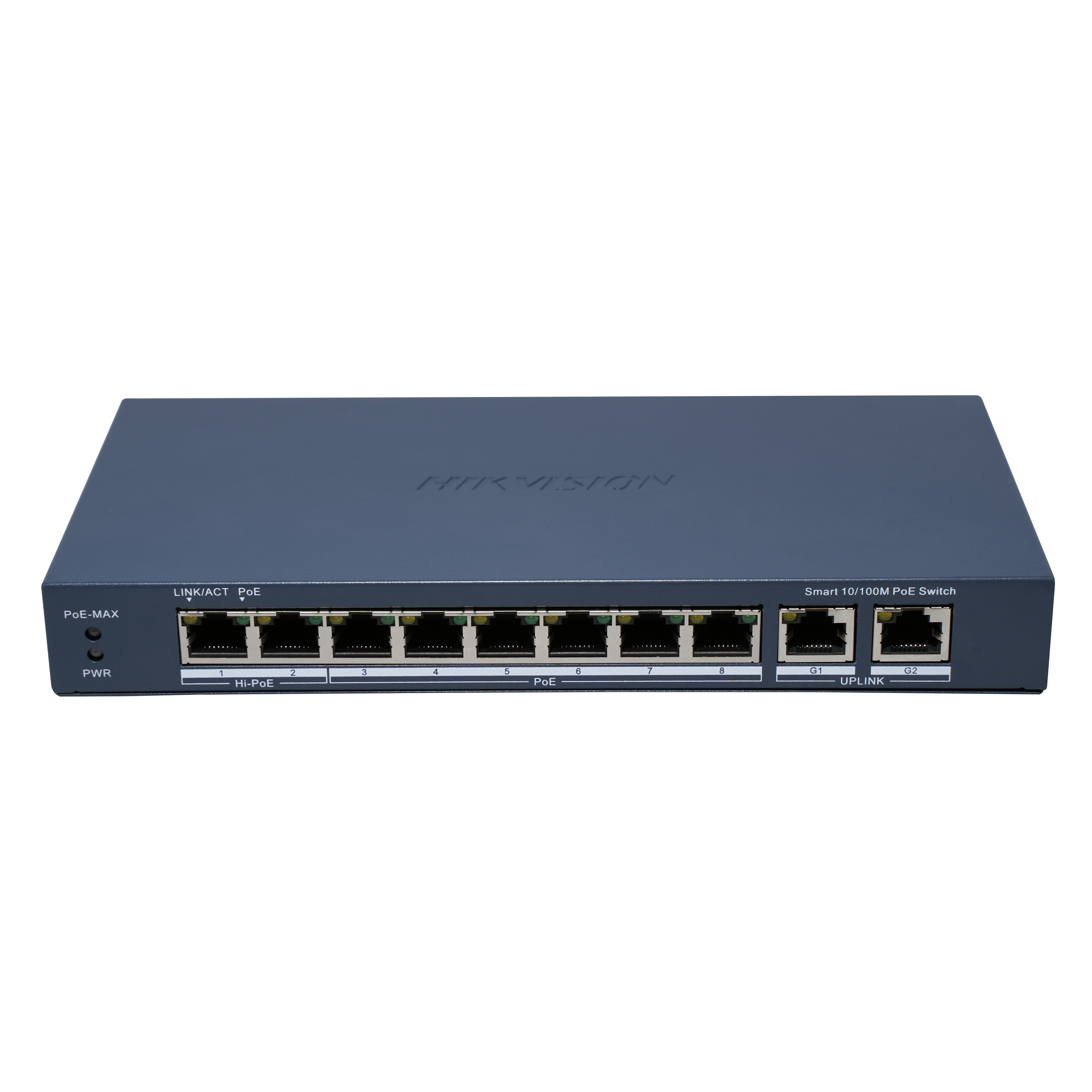 DS-3E1310HP-EI(O-STD)(B) — 8-Port Fast Ethernet PoE-Switch