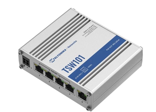 Teltonika TSW101 Automotive 4 PoE+ Switch / 5 IP