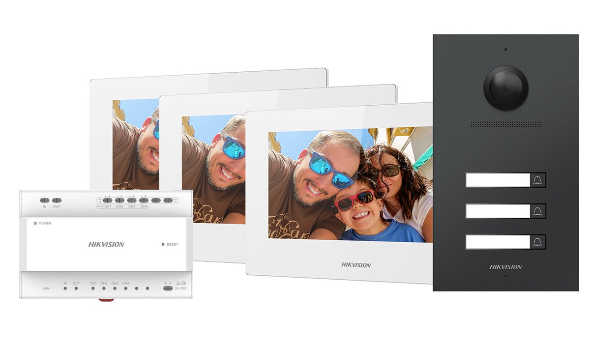 DS-KIS702Y(O-STD)/DS-KIS7023Y-G Villa Zwei-Draht Video-Sprechanlage Komplett-Set