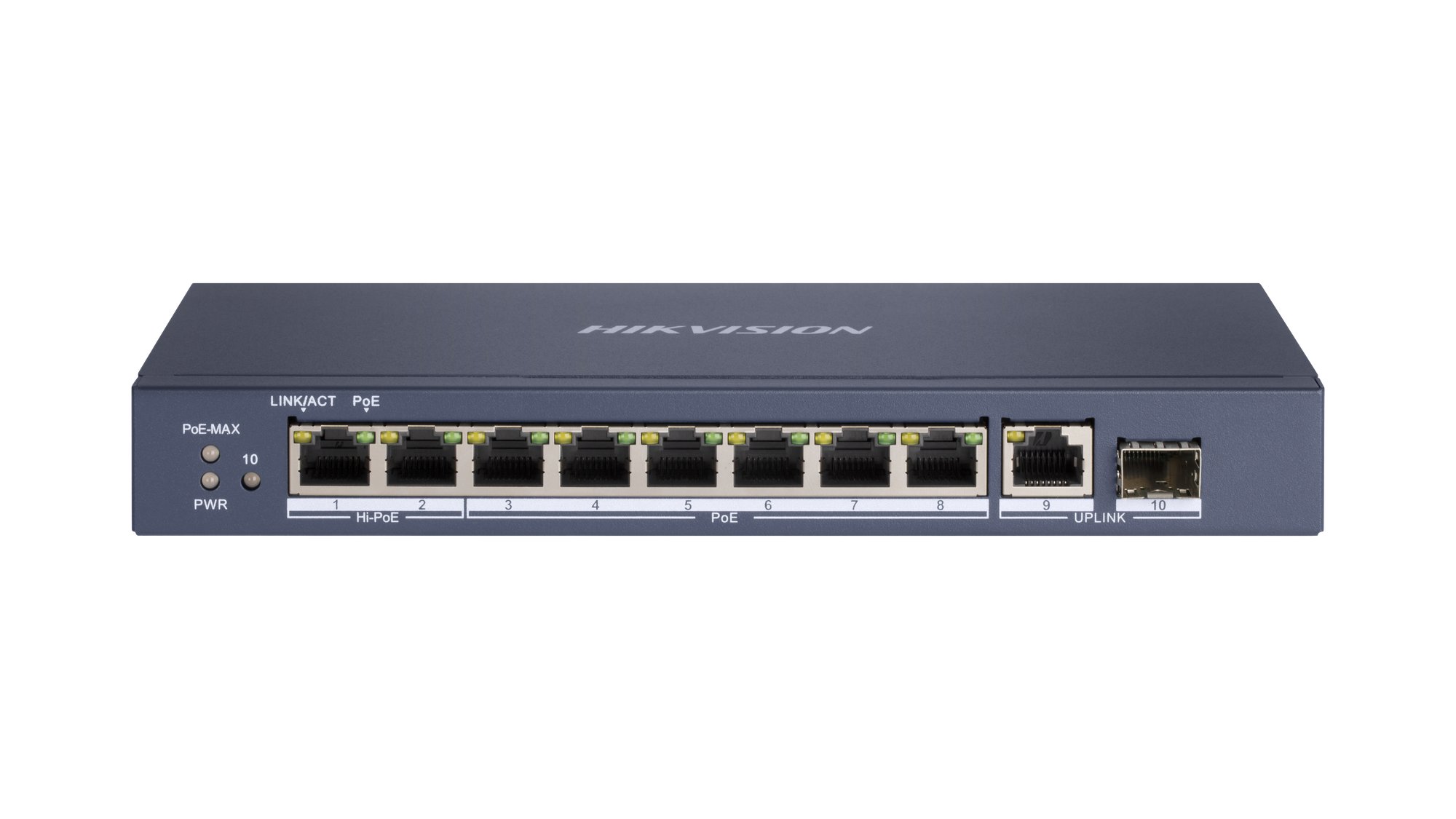 DS-3E0510HP-E(O-STD) — 8-Port Gigabit Unmanaged PoE+ Switch mit Hi-PoE