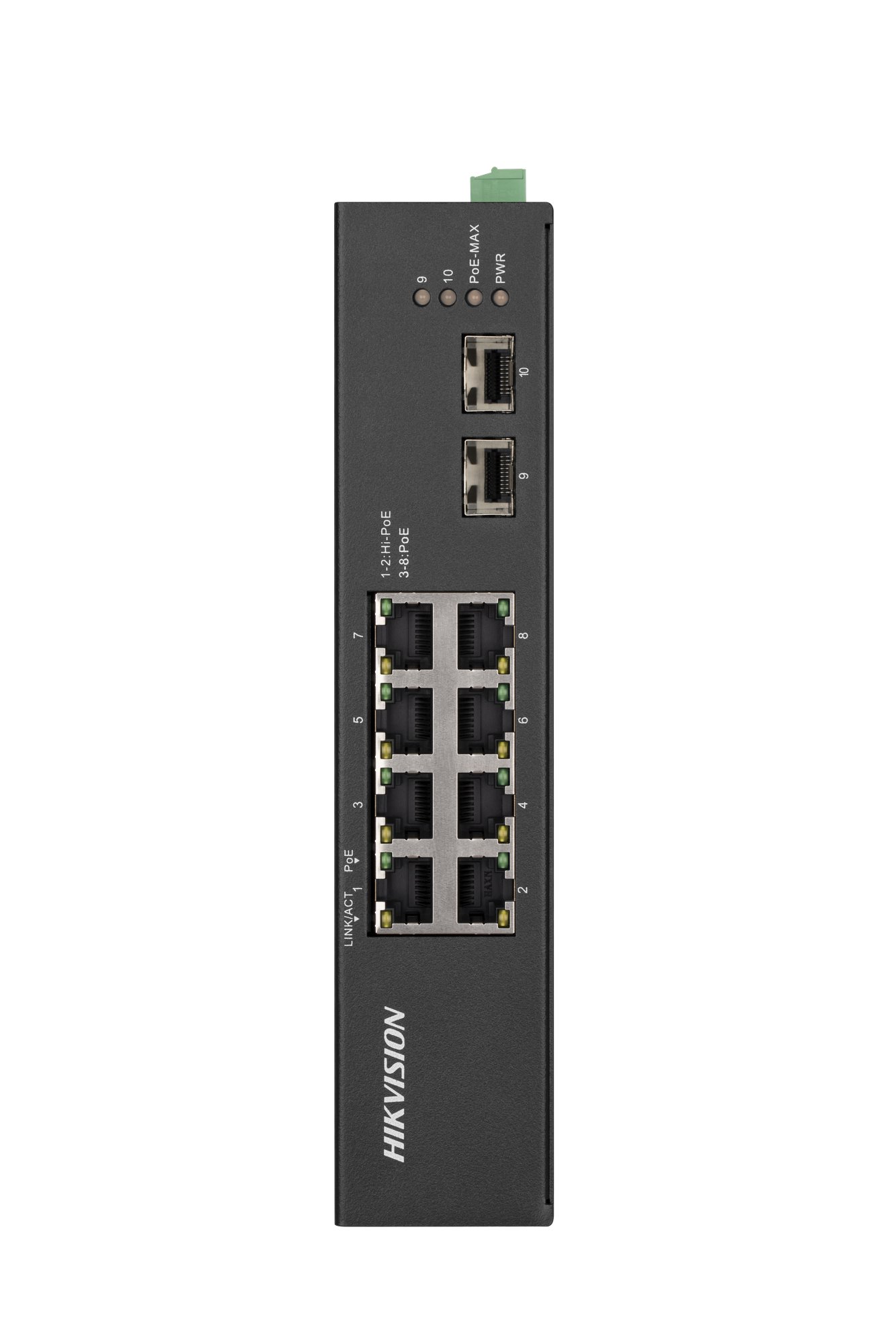 Hikvision DS-3T0510HP-E/HS(O-STD) — 8-Port Industrial Gigabit PoE Switch
