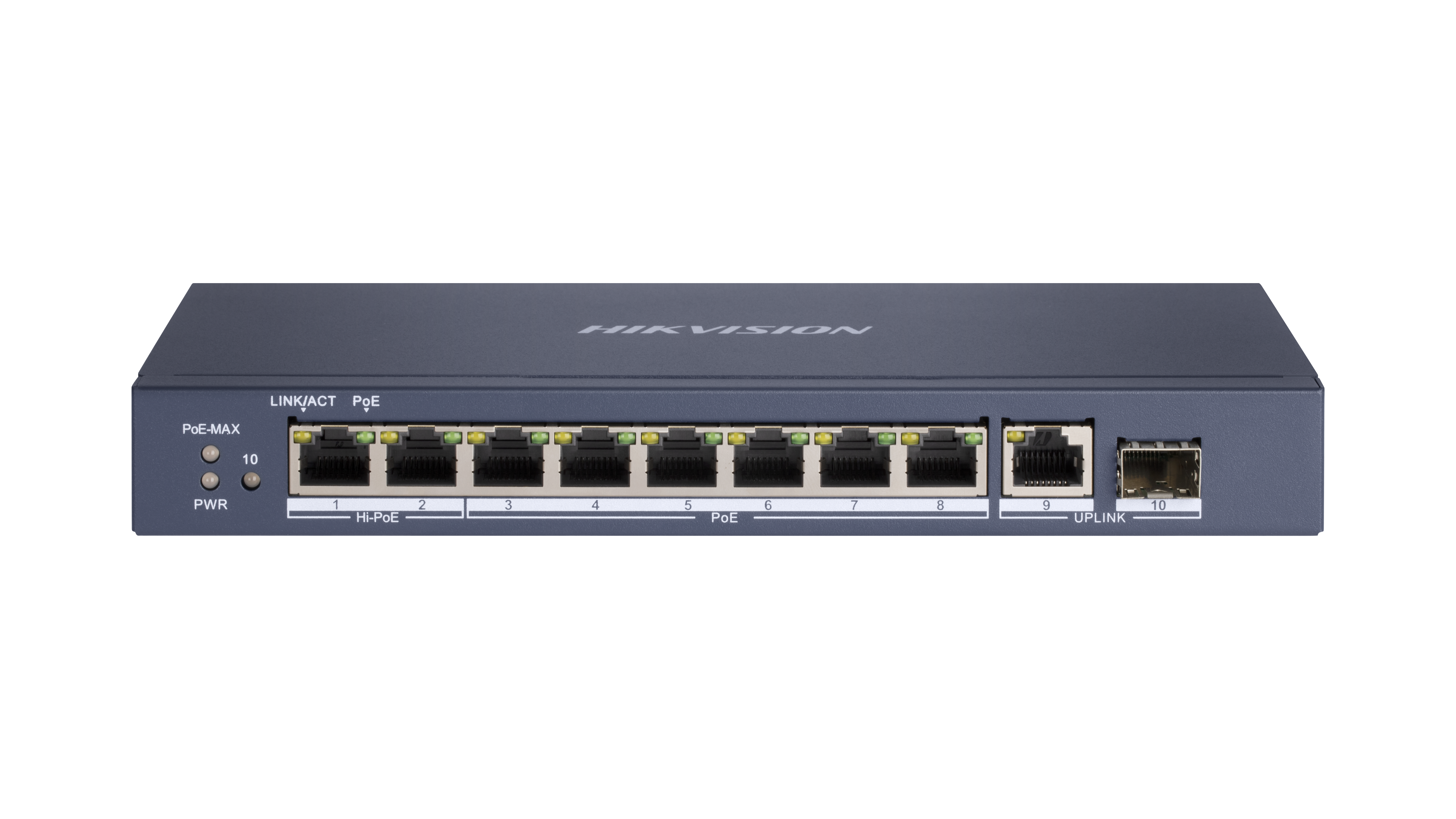 DS-3E0510HP-E(O-STD) — 8-Port Gigabit Unmanaged PoE+ Switch mit Hi-PoE