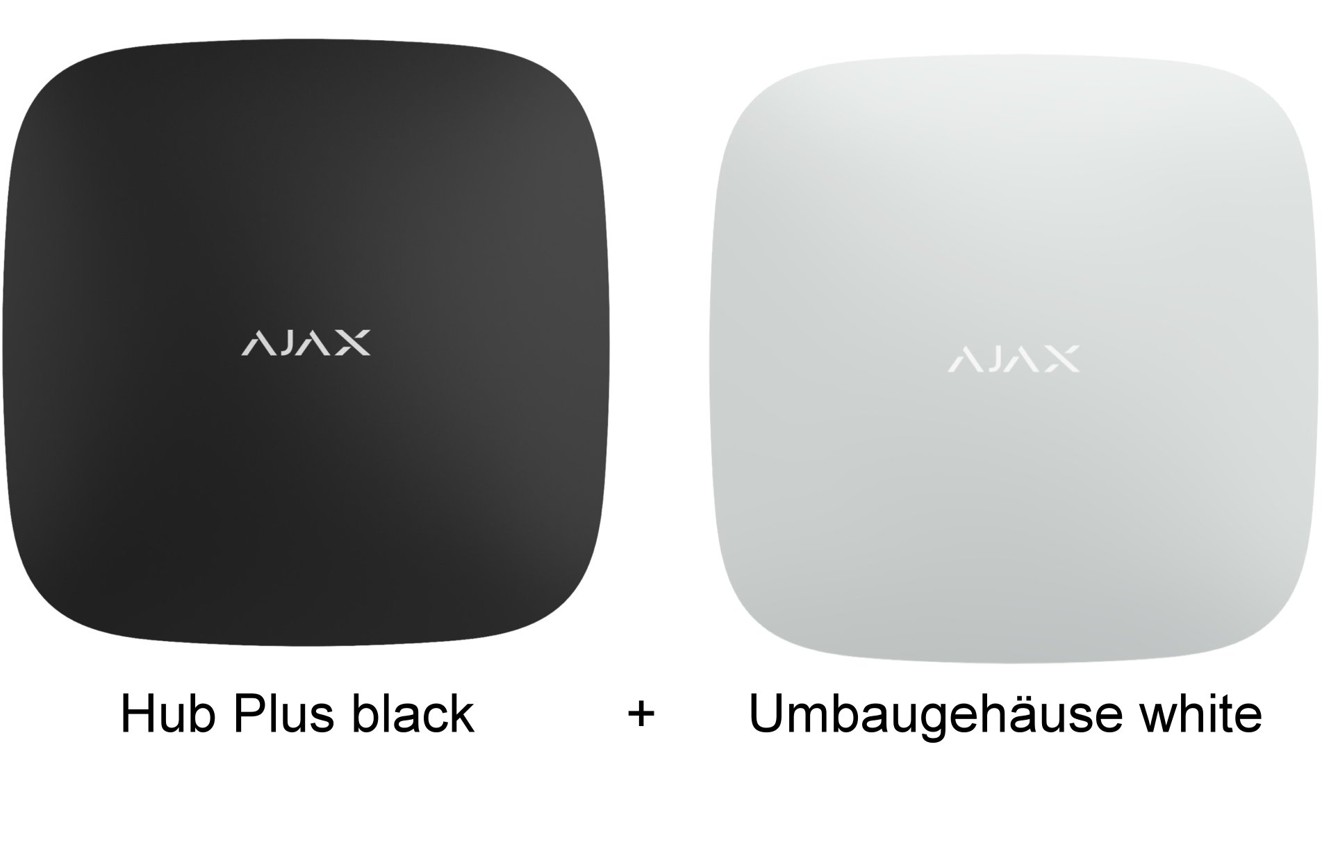 Ajax Hub Plus white mit Umbaugehäuse