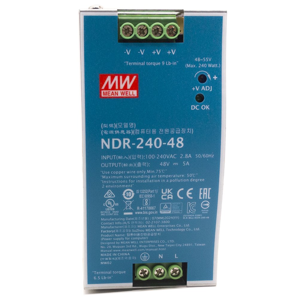 Hikvision NDR-240-48 — Hutschienen-Netzteil 48V DC 5A 240W