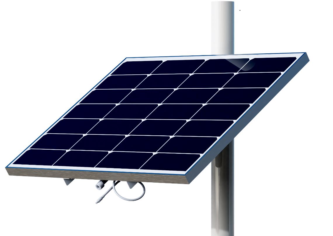 Solar-Set 100W Panel mit 50Ah Li-Batterie und Masthalter