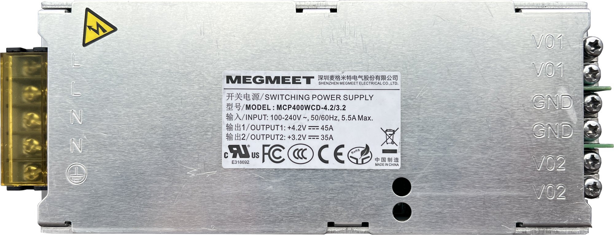 Hikvision MCP400WCD-4.2/3.2 — Ersatz-Netzteil 190W für DS-D42CO-2APA-Serie