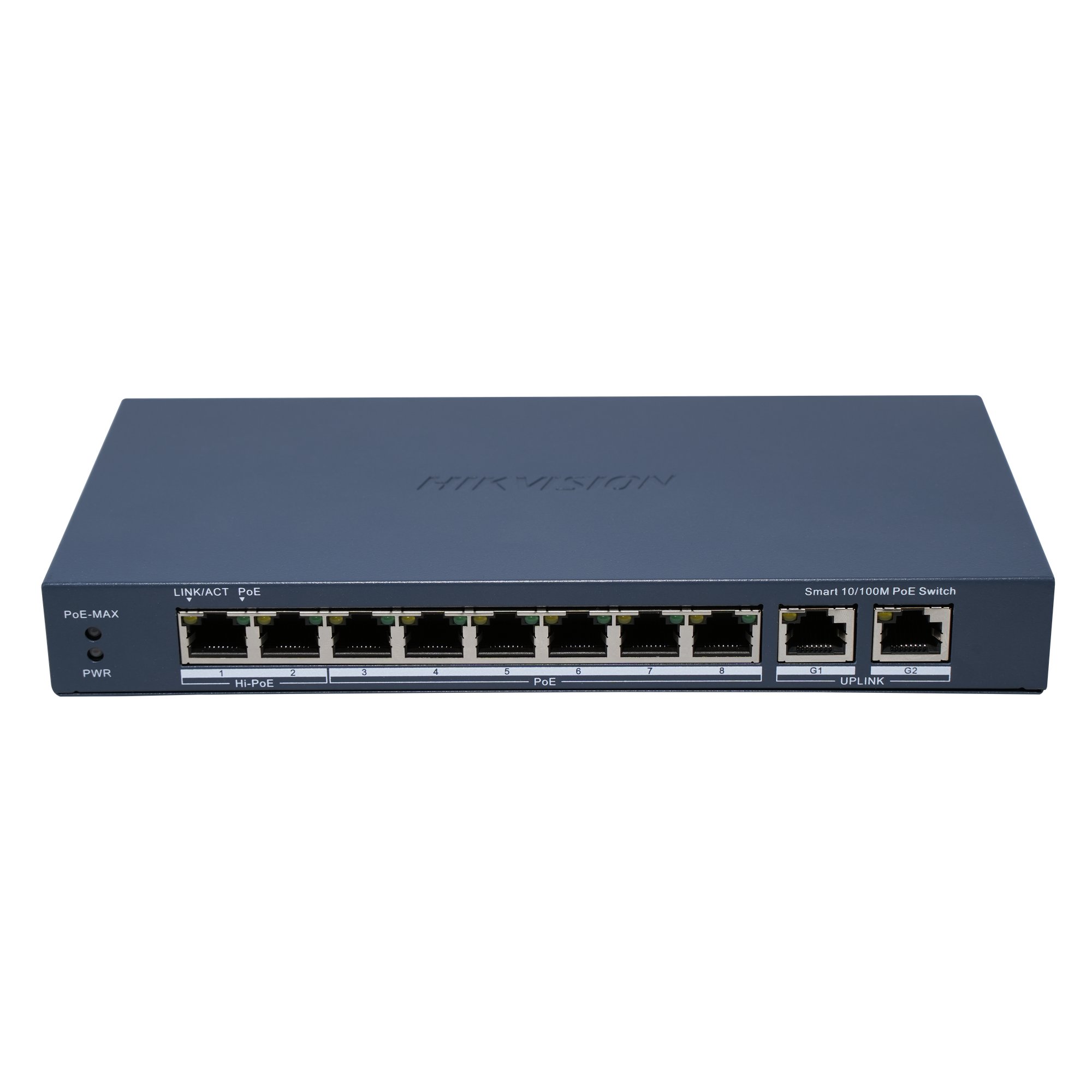 DS-3E1310HP-EI(O-STD)(B) — 8-Port Fast Ethernet PoE-Switch